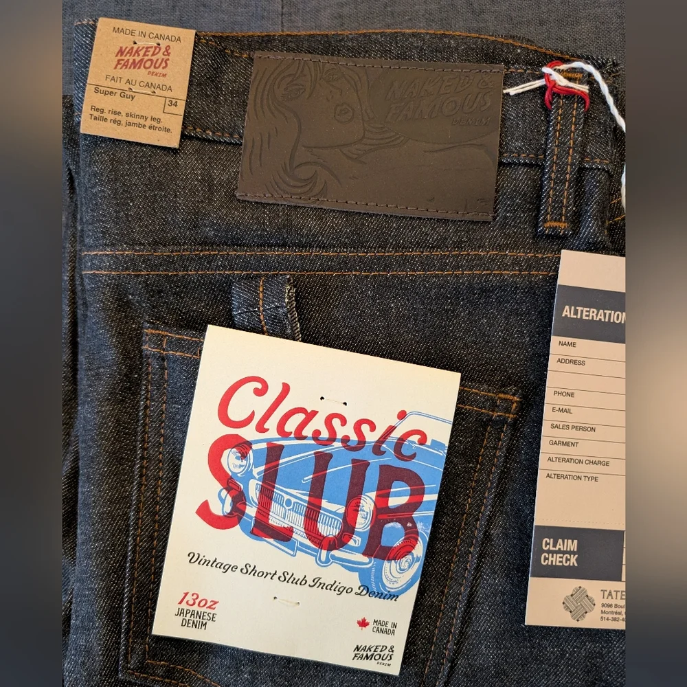 Naked & Famous Denim Straight Men's Jeans - Dark Indigo Black